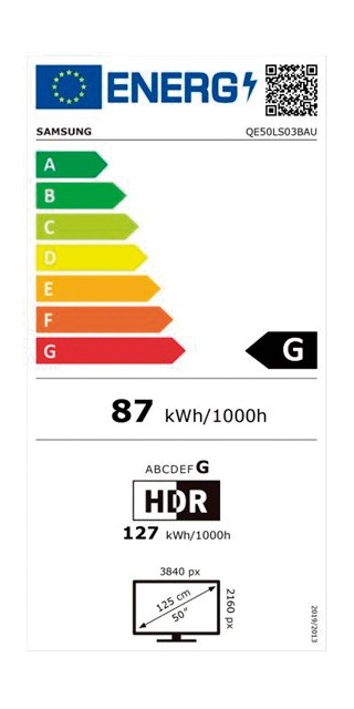 Etiqueta de Eficiencia Energética - QE50LS03BAUXXC