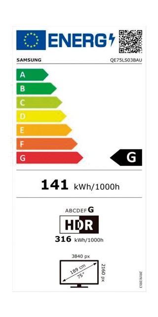 Etiqueta de Eficiencia Energética - QE75LS03BAUXXC