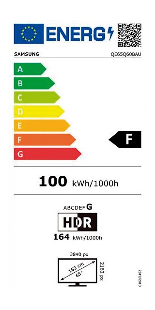 Etiqueta de Eficiencia Energética - QE65Q60B