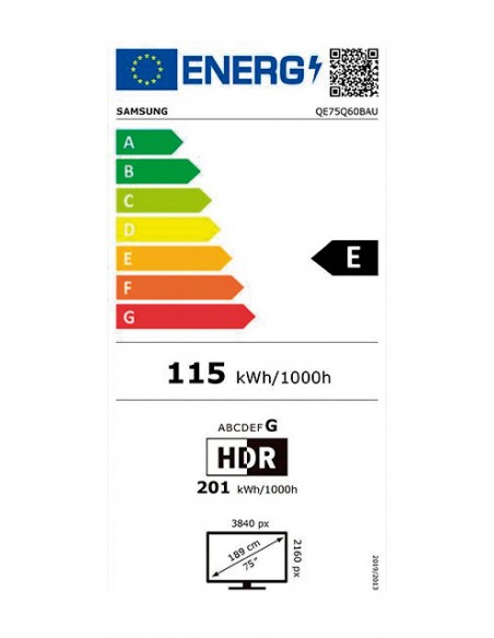 TV QLED - Samsung QE75Q60B, 75...