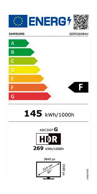 Etiqueta de Eficiencia Energética - QE85Q60B