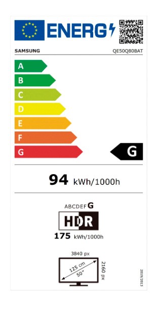 Etiqueta de Eficiencia Energética - QE50Q80B