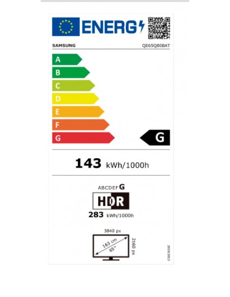 TV QLED - Samsung QE65Q80B, 65...