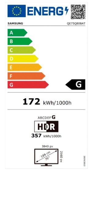 Etiqueta de Eficiencia Energética - QE75Q80B