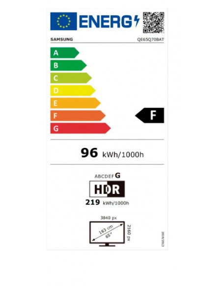 TV QLED - Samsung QE65Q70B, 65...