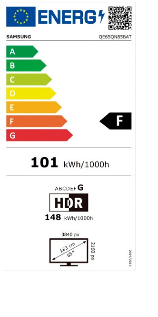 Etiqueta de Eficiencia Energética - QE65QN85B