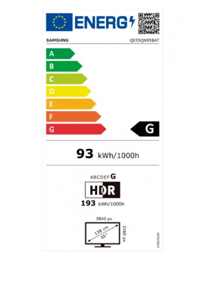 TV QLED - Samsung QE55QN95B, 55...