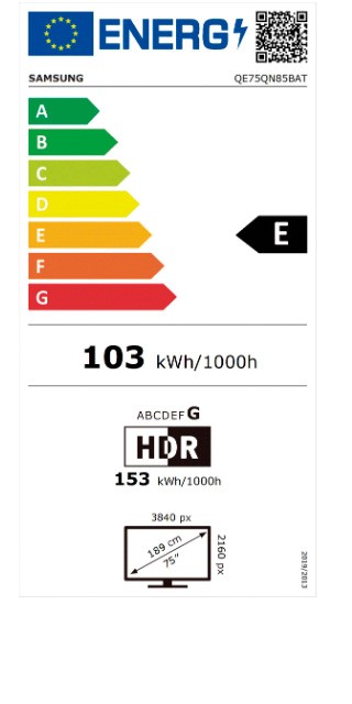 Etiqueta de Eficiencia Energética - QE75QN85B
