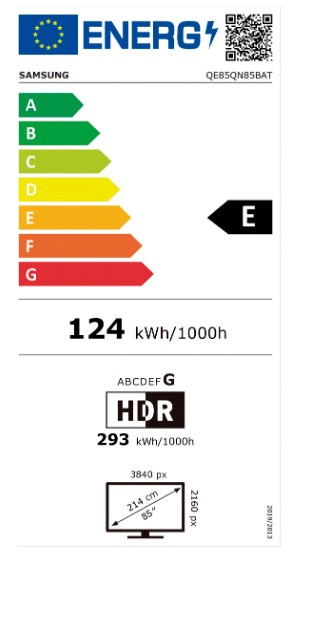 Etiqueta de Eficiencia Energética - QE85QN85B