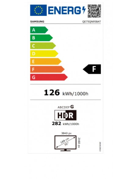 TV QLED - Samsung QE75QN95B, 75...