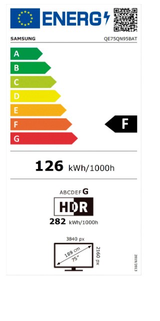 Etiqueta de Eficiencia Energética - QE75QN95B