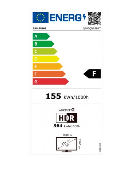 TV QLED - Samsung QE85QN95B, 85...