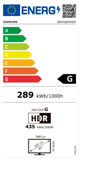 Etiqueta de Eficiencia Energética - QE65QN900B