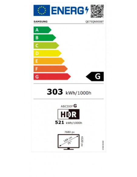 TV QLED - Samsung QE75QN900B, 75...