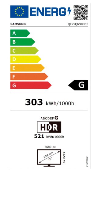 Etiqueta de Eficiencia Energética - QE75QN900B