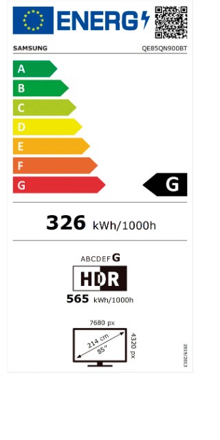 Etiqueta de Eficiencia Energética - QE85QN900B