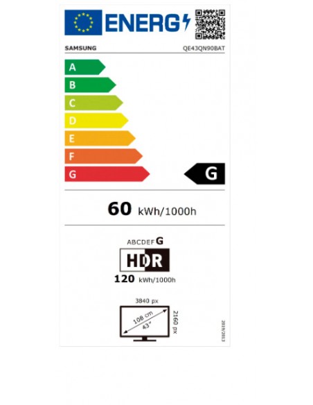 TV QLED - Samsung QE43QN90B, 43...