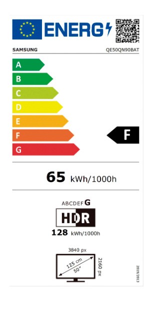 Etiqueta de Eficiencia Energética - QE50QN90B