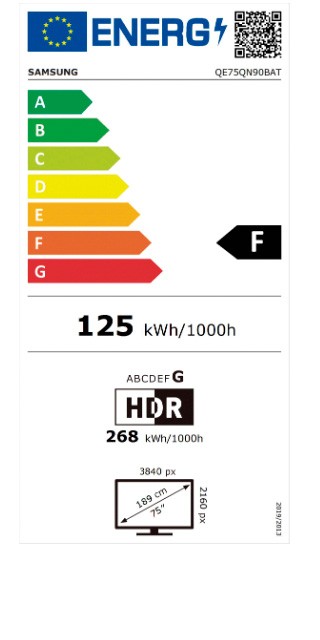 Etiqueta de Eficiencia Energética - QE75QN90B