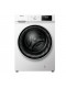 Lavadora Libre Instalación - Hisense WFQY801429VJM, 8 Kg y 1400 RPM, Vapor Allergy Steam, Blanco