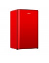 Frigorífico Una Puerta -  Hisense RR106D4CRF, Cíclico, 0.87 metros, Rojo