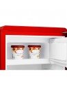 Frigorífico Una Puerta -  Hisense RR106D4CRF, Cíclico, 0.87 metros, Rojo