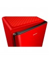 Frigorífico Una Puerta -  Hisense RR106D4CRF, Cíclico, 0.87 metros, Rojo