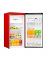Frigorífico Una Puerta -  Hisense RR106D4CRF, Cíclico, 0.87 metros, Rojo