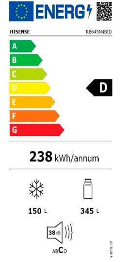 Etiqueta de Eficiencia Energética - RB645N4BID