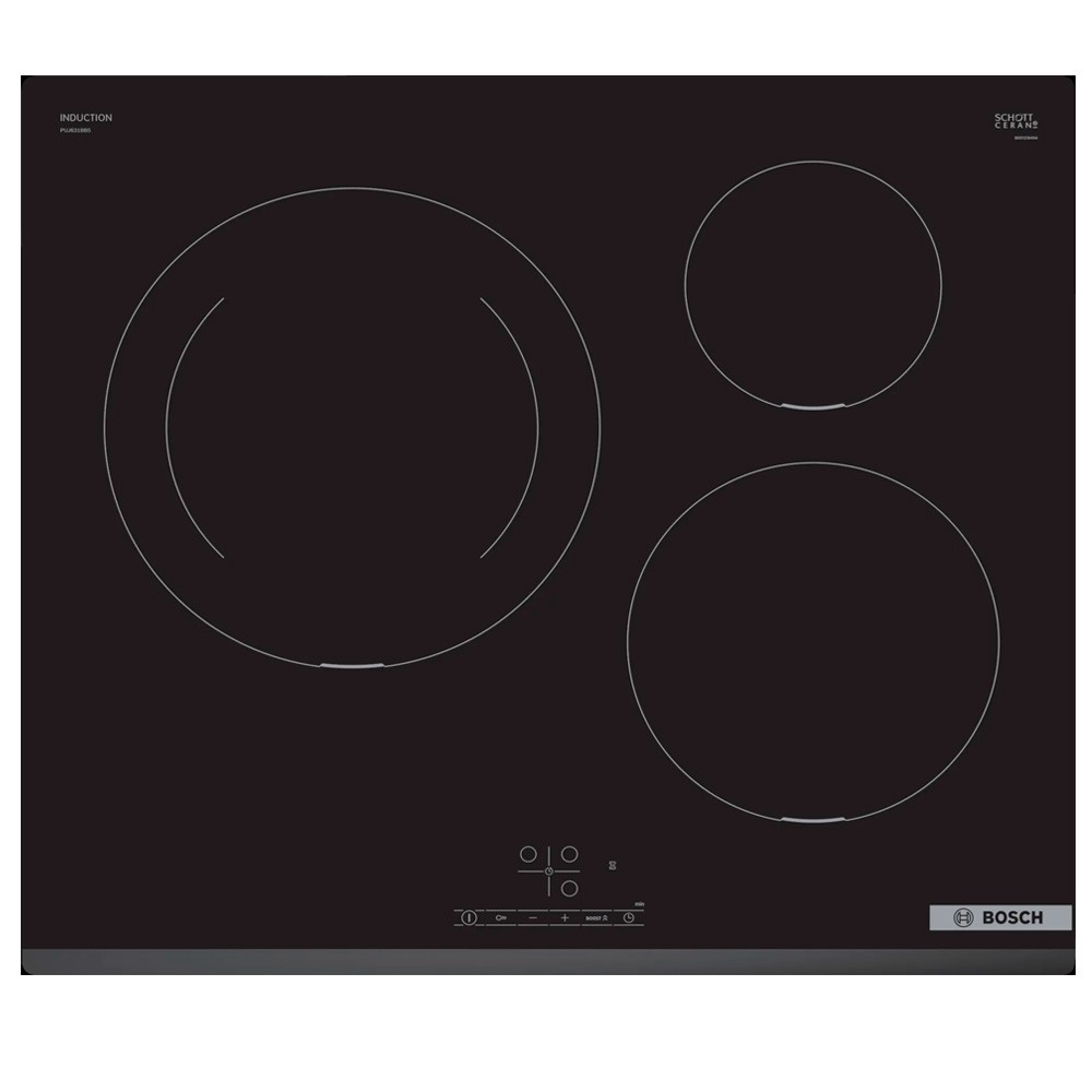 Bosch – Placa inducción Bosch 3 zonas de cocción – PUJ631BB5E.