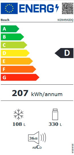 Etiqueta de Eficiencia Energética - KGN49AIDQ