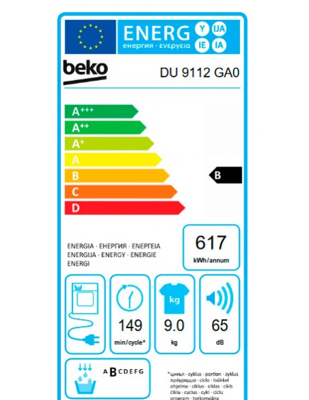 Secadora Condensación - Beko DU 9112...