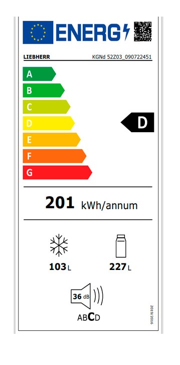 Etiqueta de Eficiencia Energética - KGNd 52Z03