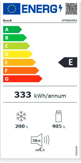 Etiqueta de Eficiencia Energética - KFN96APEA