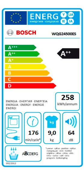 Etiqueta de Eficiencia Energética - WQG24500ES