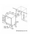 Lavavajillas Integrable - Bosch SBD6TCX00E, 14 servicios, 44 dB, HC,  3ªBandeja, 60cm