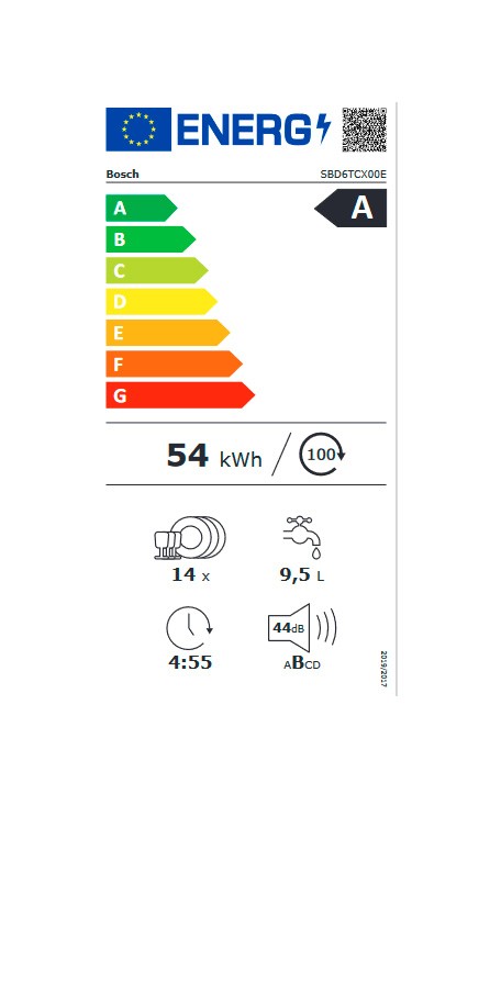 Etiqueta de Eficiencia Energética - SBD6TCX00E