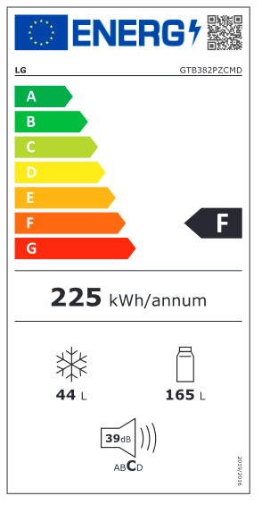 Etiqueta de Eficiencia Energética - GTB382PZCMD
