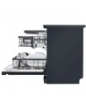 Lavavajillas Libre Instalación - LG DF455HMS , 14 servicios, 41 dB, 60 cm, 3ªBandeja, Vapor, Negro Mate