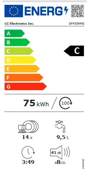Etiqueta de Eficiencia Energética - DF455HMS
