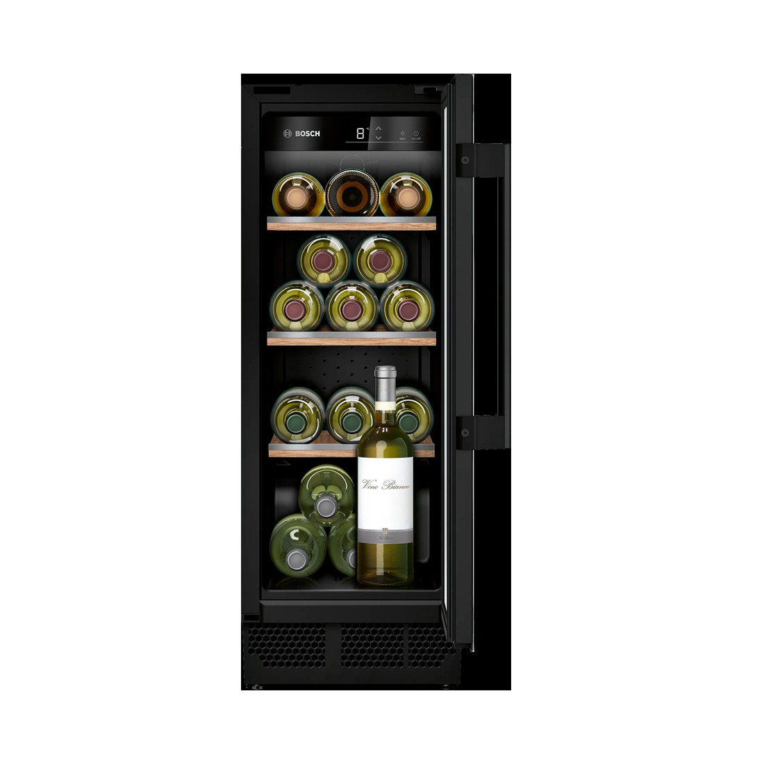 Vinoteca Integrable - Bosch KUW20VHF0, 0,82 x 0,30 metros, 21 Botellas,  Negro