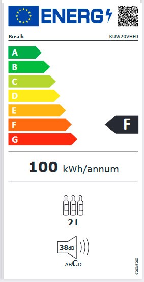 Etiqueta de Eficiencia Energética - KUW20VHF0