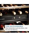 Vinoteca Libre Instalación - Bosch KWK36ABGA, 1,86 metros, 199 Botellas, Negro