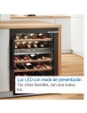 Vinoteca Libre Instalación - Bosch KWK36ABGA, 1,86 metros, 199 Botellas, Negro