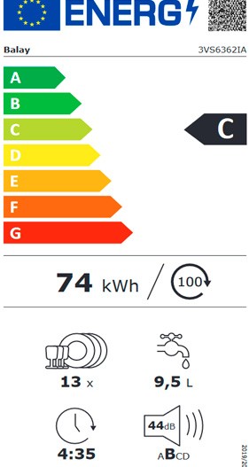 Etiqueta de Eficiencia Energética - 3VS6362IA