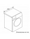 Lavadora Libre Instalación - Balay 3TS493XD, 9 Kg y 1200 RPM, Autodose, Inox