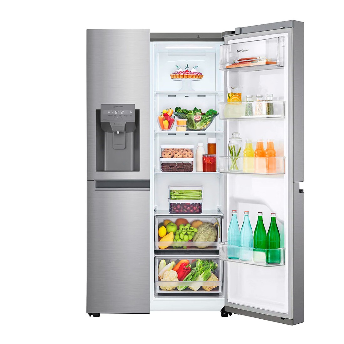 Frigorífico Americano - LG GSLV30PZXM, No Frost, 634 litros, 1.79 metros,  Inox