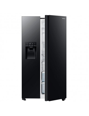 Frigorífico Americano RS694N4GBE, Frost, 1.78 metros, Eficiencia E, Cristal Negro