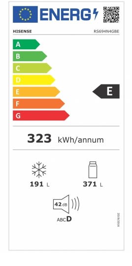 Etiqueta de Eficiencia Energética - RS694N4GBE