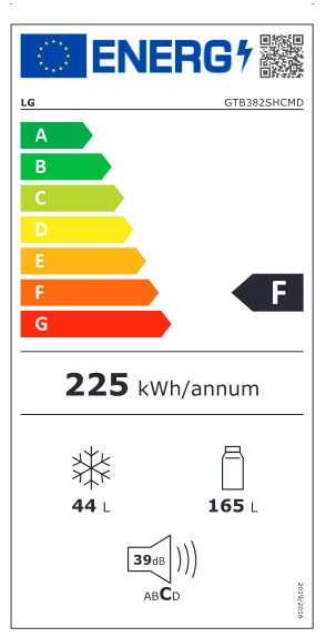 Etiqueta de Eficiencia Energética - GTB382SHCMD
